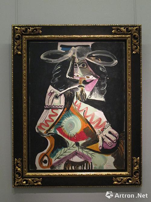 毕加索 《抽烟斗的男人》布面油画  130＊97cm  1969年