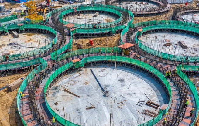 江苏泗洪：粮储工程建设正酣